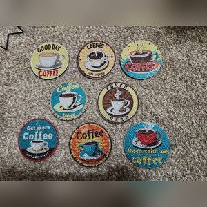 Retro Coffee Coaster Set - Multicolor